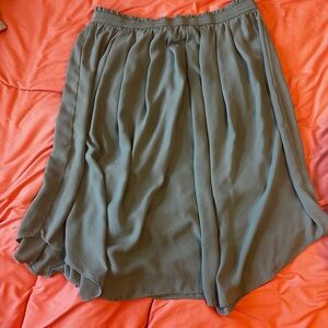 LOFT Asymmetrical Skirt in Soft Green